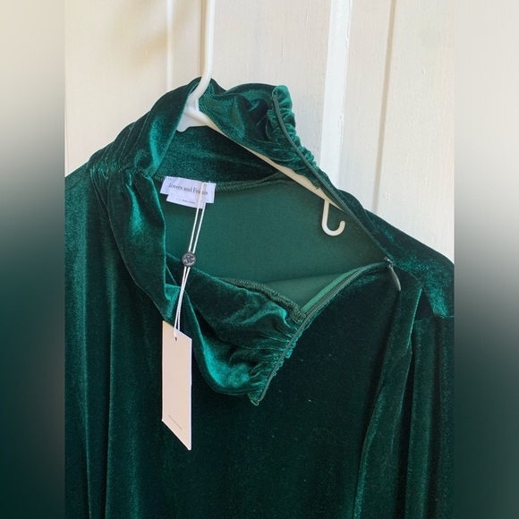 NWT Lovers + Friends Ivana Mini Dress Emerald Green Large - Picture 4 of 10